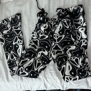 Yin Yang Velour Flare Pants